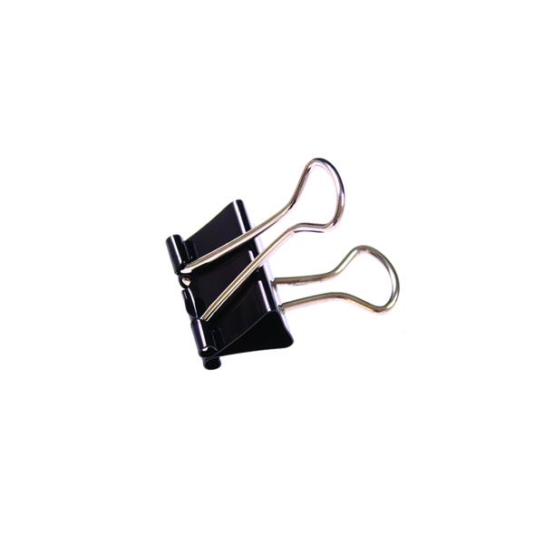 Pack of 10 Q-Connect 16mm Black Foldback Clips