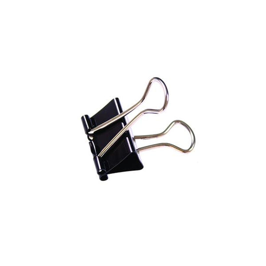 Pack of 10 Q-Connect 16mm Black Foldback Clips