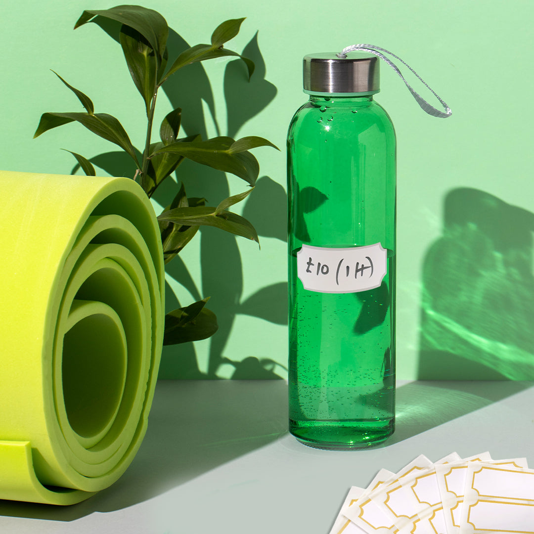 Pack of 252 Silver Border Printed 34x75mm Self-Adhesive Labels