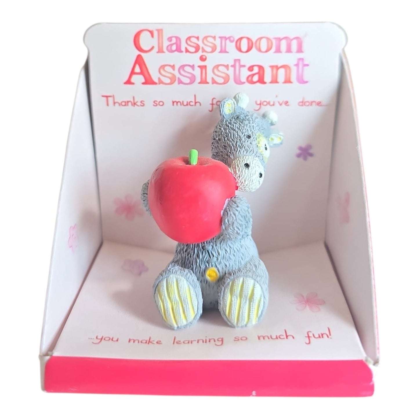 Classroom Assistant Captioned JoJo Giraffe Resin Figurine Elliot and Buttons