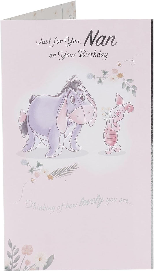 Winnie The Pooh Eeyore Design Nan Birthday Card