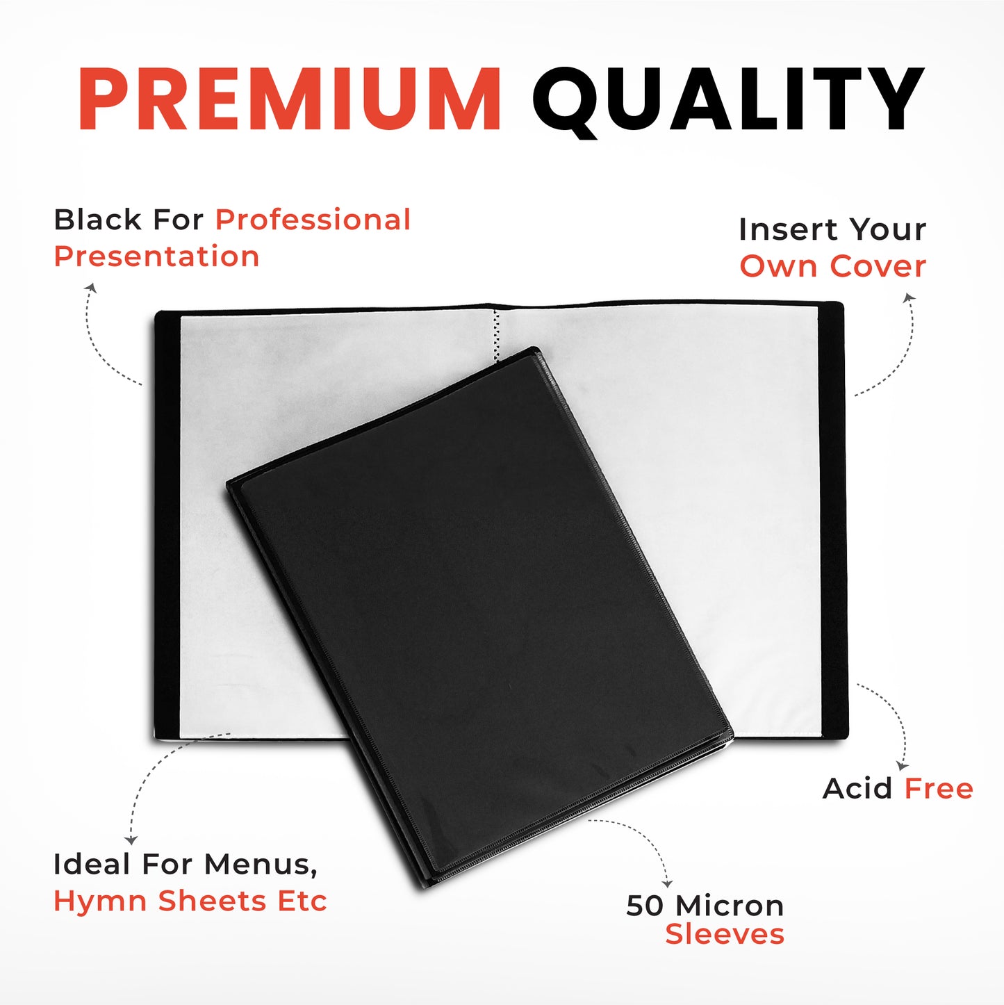 Pack of 6 A3 Presentation Display Books 40 Pockets (80 Views) by Janrax