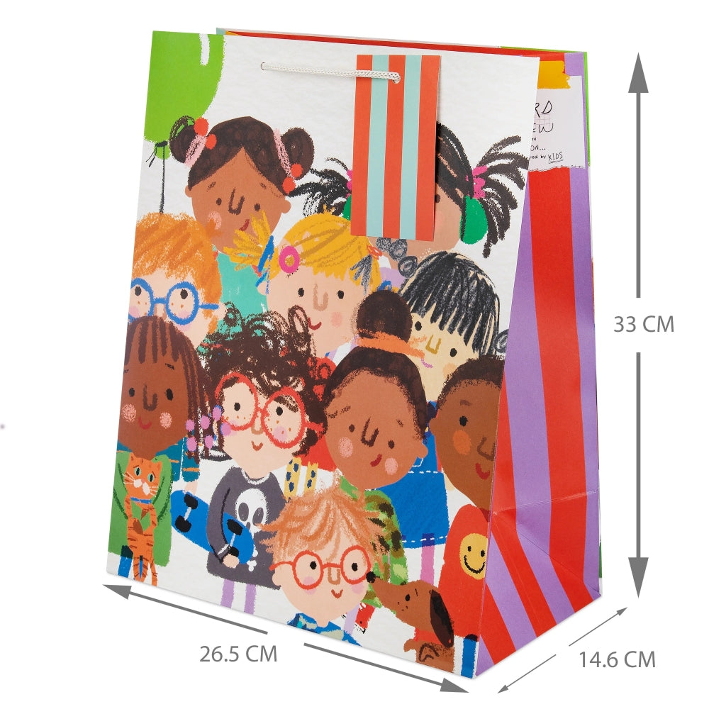 Any Occasion Large Gift Bag Custard Crew Kids Design