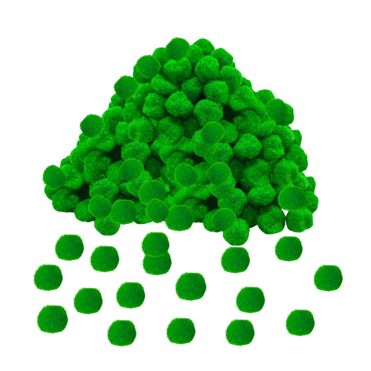 Pack of 500 Light Green Pom Poms 1.5cm – Soft Fluffy Craft Balls