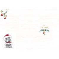 Bear in Snow With Gift Goddaughter Christmas Card