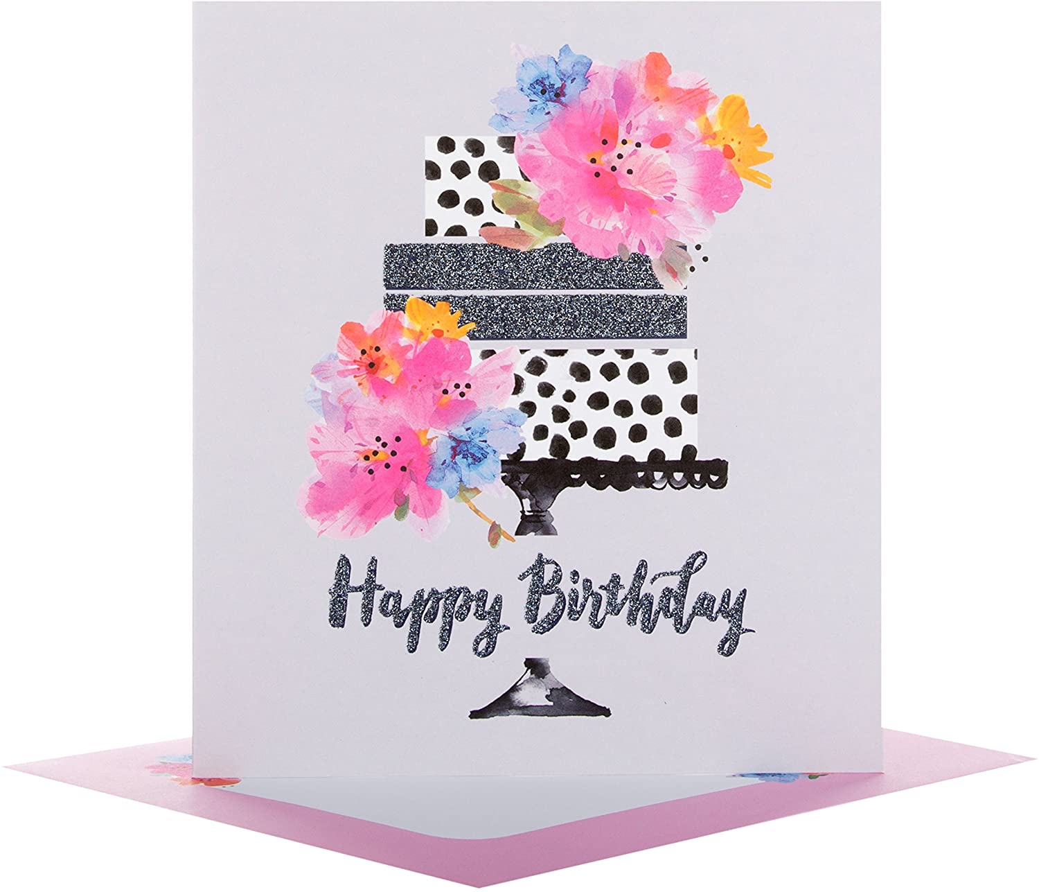 Birthday Card 'Cake' With Glitter Finish– Shop Inc
