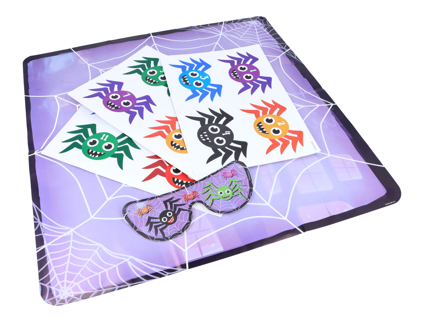 12 Packs of 14 Pieces Stick The Spider on the Web’ Halloween Party Game