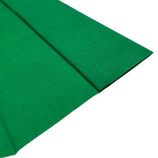 Dark Green Crepe Paper Sheet 50cm x 2m 17GSM 35% Stretch Craft Paper