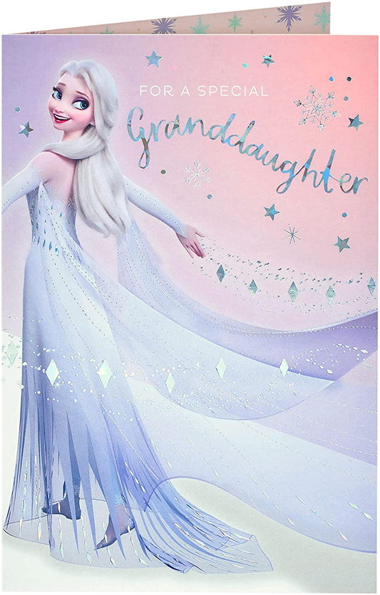 Frozen Birthday Card for Lovely Granddaughter