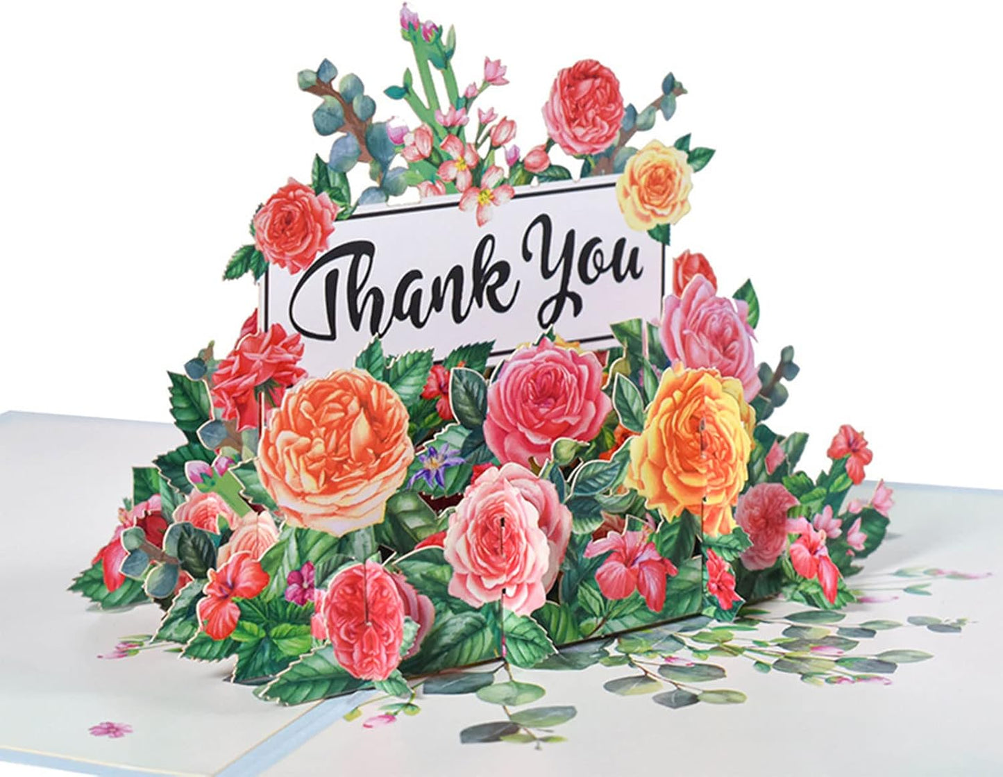 Colourful Blooming 3D Pop Up Thank You Card