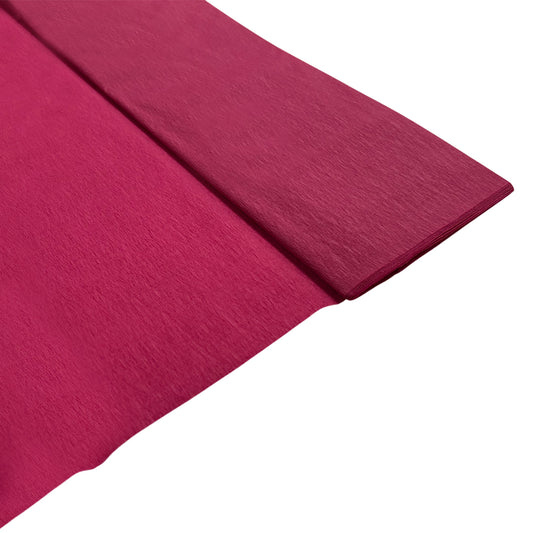 Wine Crepe Paper Sheet 50cm x 2m 17GSM 35% Stretch Craft Paper