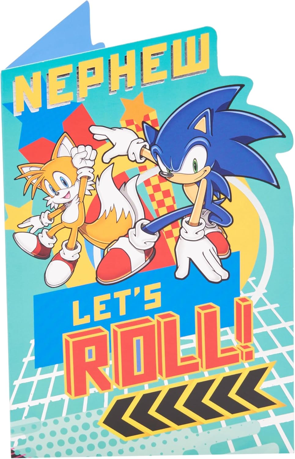 Sonic the Hedgehog  Let's Roll Design Nephew Birthday Card