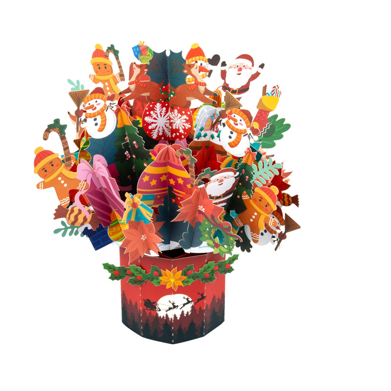 Joyful Gathering Merry & Bright 3D Pop Up Christmas Card