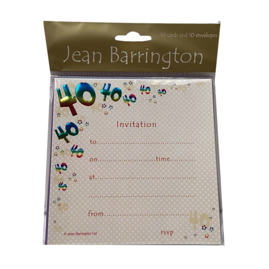 Pack of 10 - 40th Birthday Party Invitations Card– Shop Inc