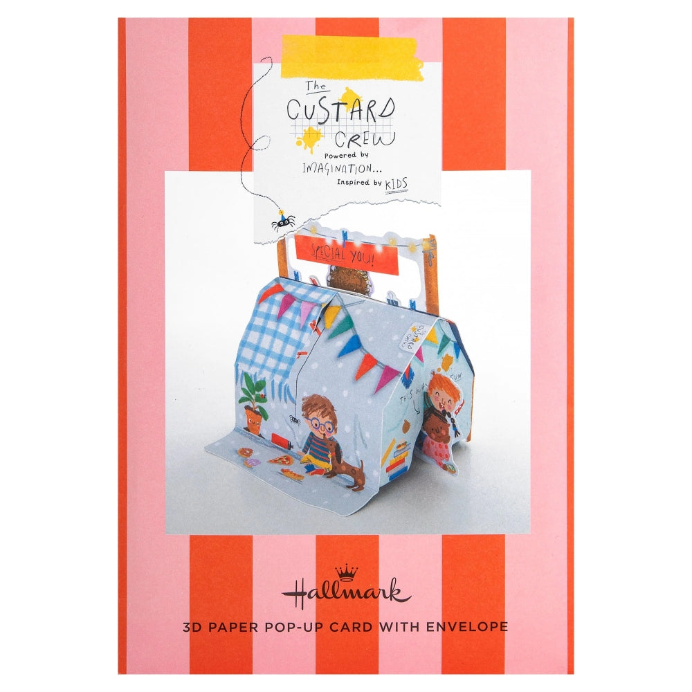 3D & Pop Up Children's Blanket Fort Design Kids Birthday Card