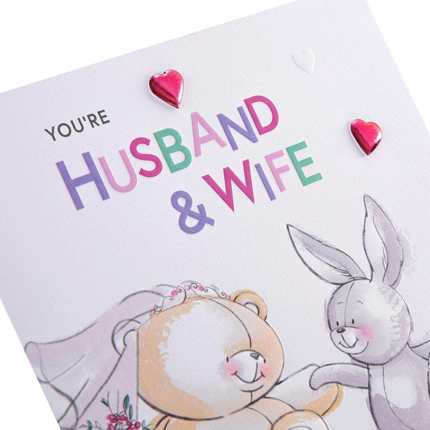 Cute Forever Friends Design Wedding Congratulations Card for Husband and Wife 