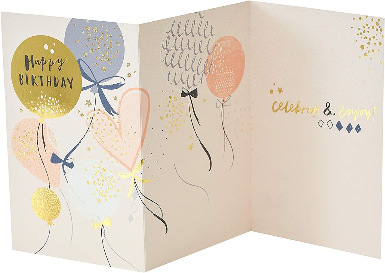 Happy Birthday Balloons Design Card For Her