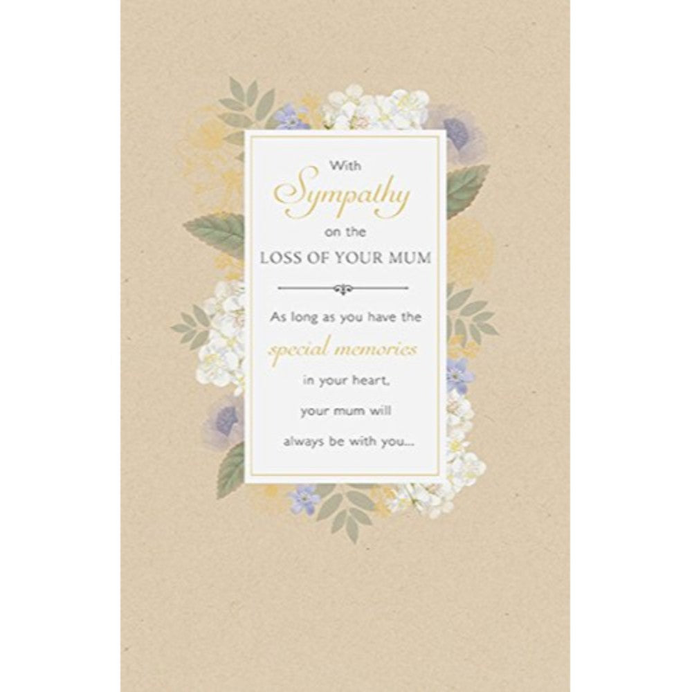 Loss of Mum Nice Verse Sympathy Greeting Card Thinking of you– Shop Inc