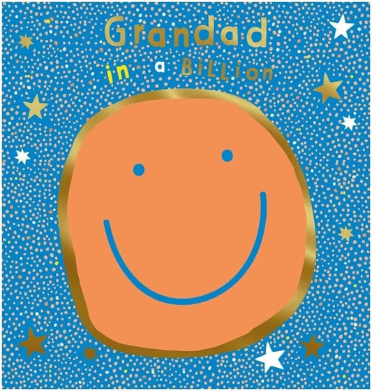 Smiley Face Design Grandad Birthday Card