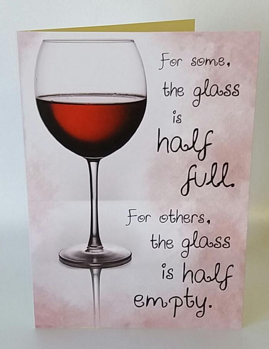 Humorous Glass Always Be Refilled Happy Birthday Card