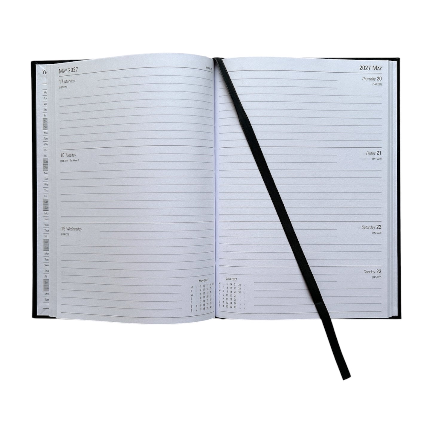 Janrax 2027 A5 Week To View Black Desk Diary