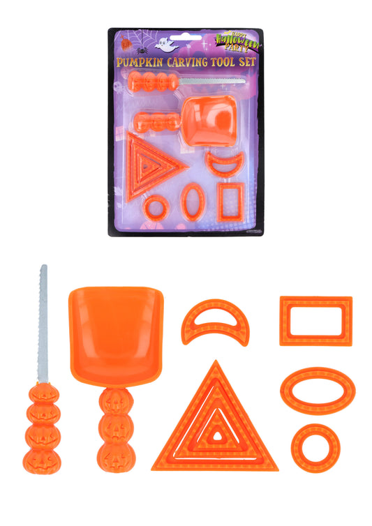 9 Piece Pumpkin Carving Tool Set Halloween Party Stencils Cutter Scooper