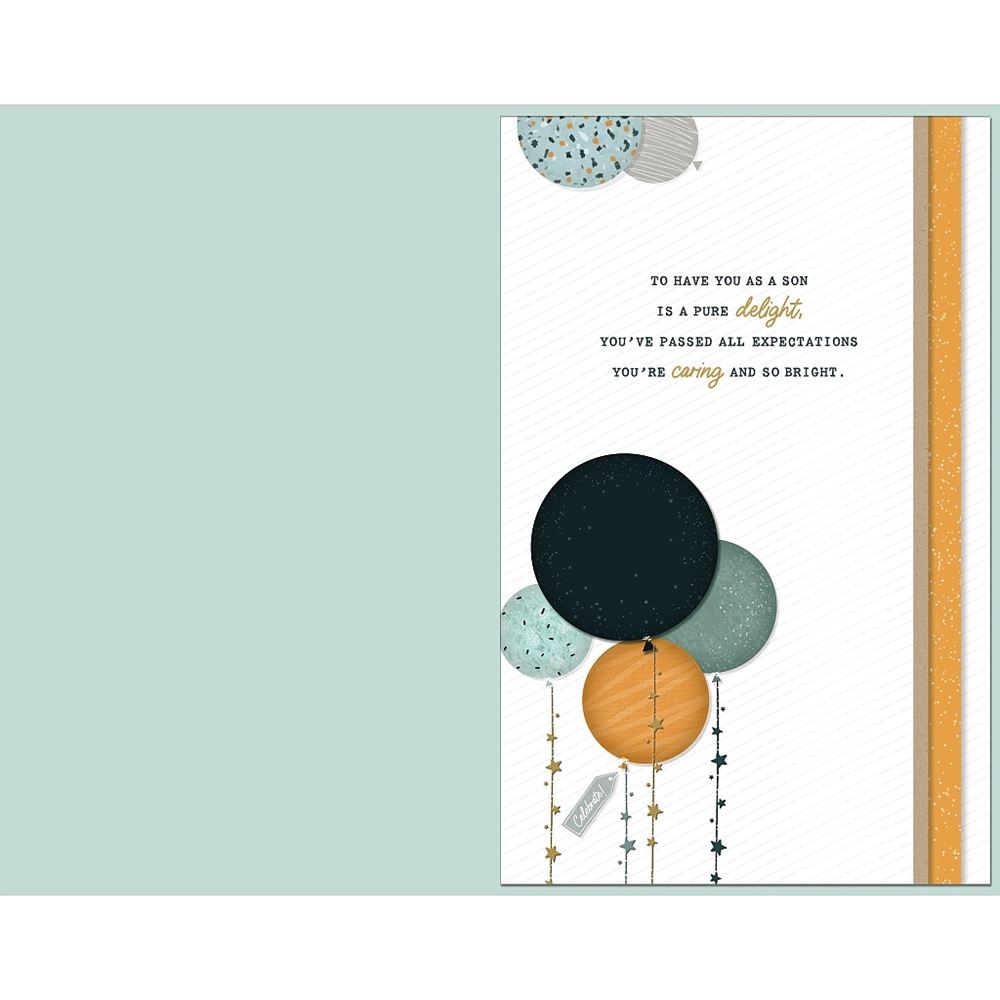 Balloons And Tassel Son Large Birthday Card