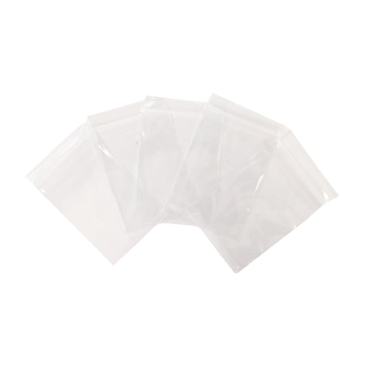 Pack of 200 Clear Grip-Sealing Zip Bags 4x6cm 0.08mm PE Food-Grade Poly Bags