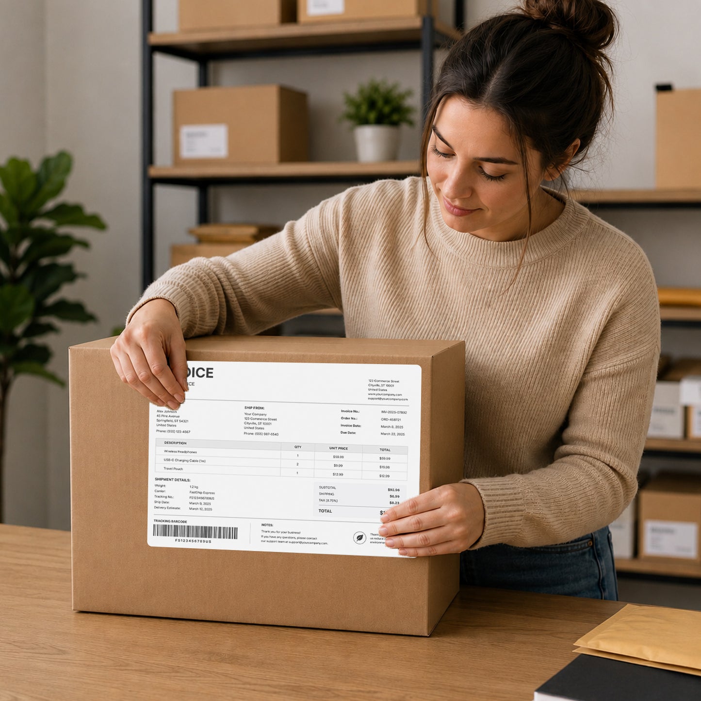 Pack of 1200 White 99x45mm Self Adhesive Labels (12 Labels per A4 Sheet)
