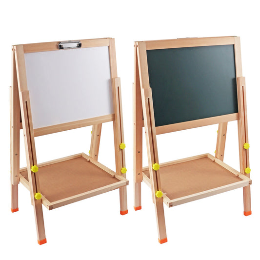 Height Adjustable Folding Wood Easel Whiteboard Black Board 47 x 84.5cm