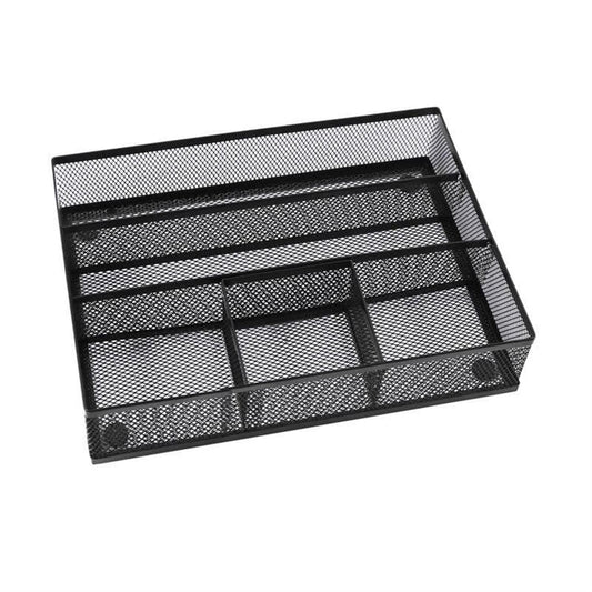 5 Sorter Drawer Mesh Desk File Black Organizer 30 x 21.5 x 6cm
