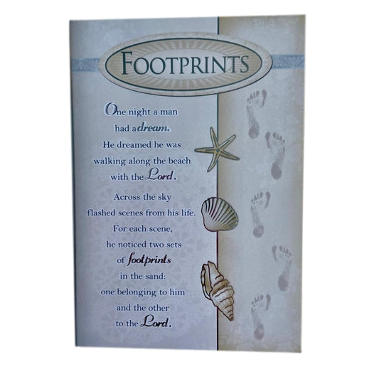 Footprints Sympathy Card Soft Whispers