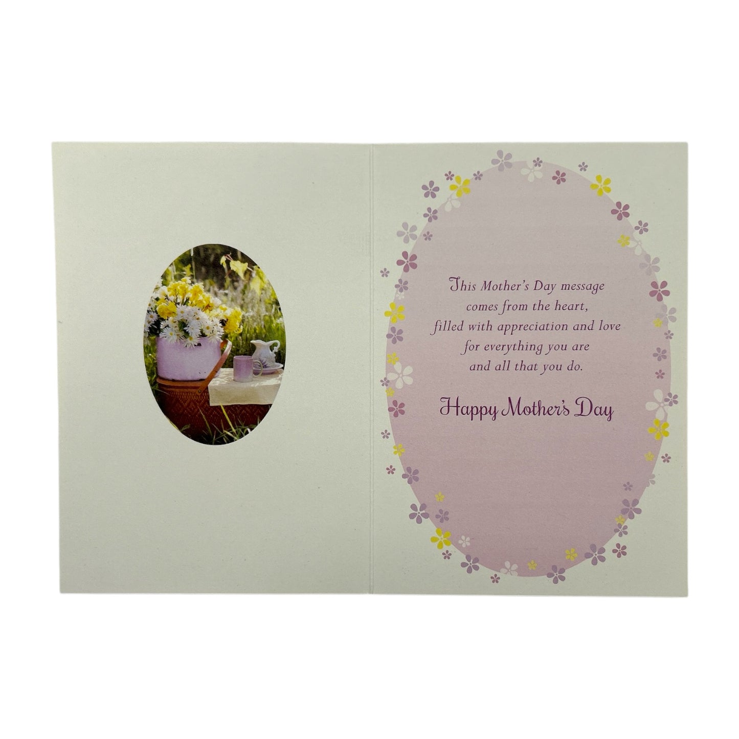 To Dear Grandma Basket of Yellow and White Flowers Design Mother's Day Card	
