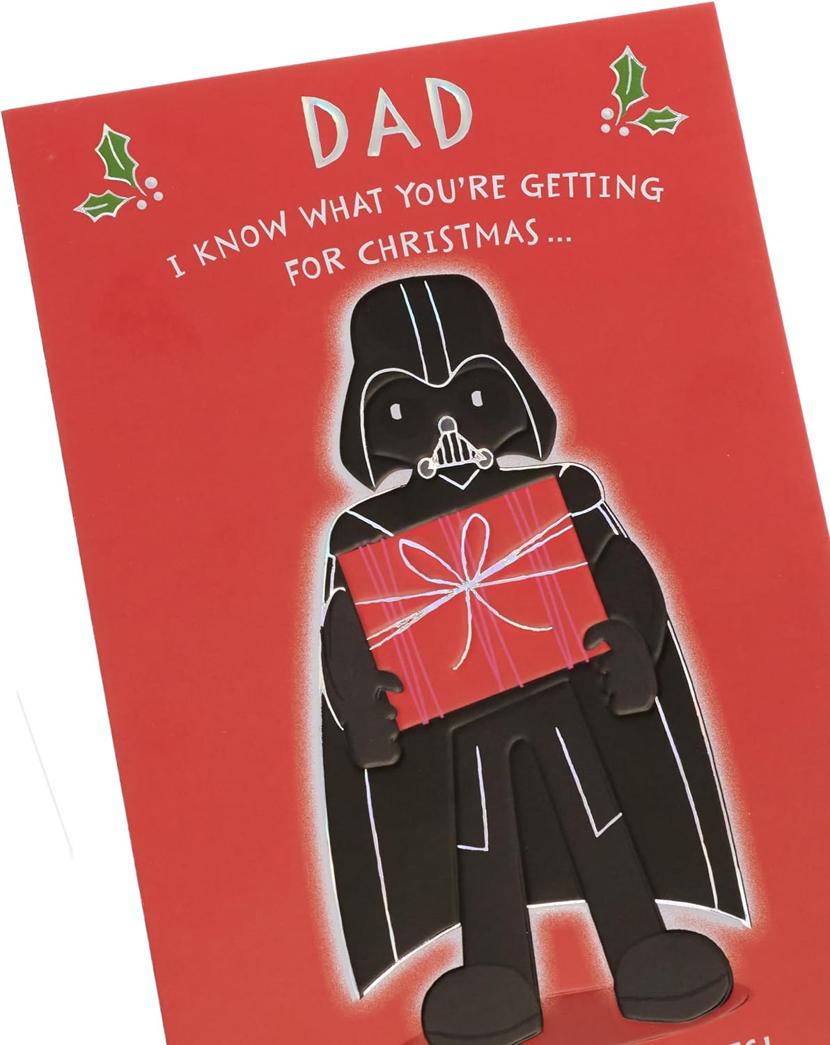 Dad Christmas Card Star Wars  Darth Vader Design 