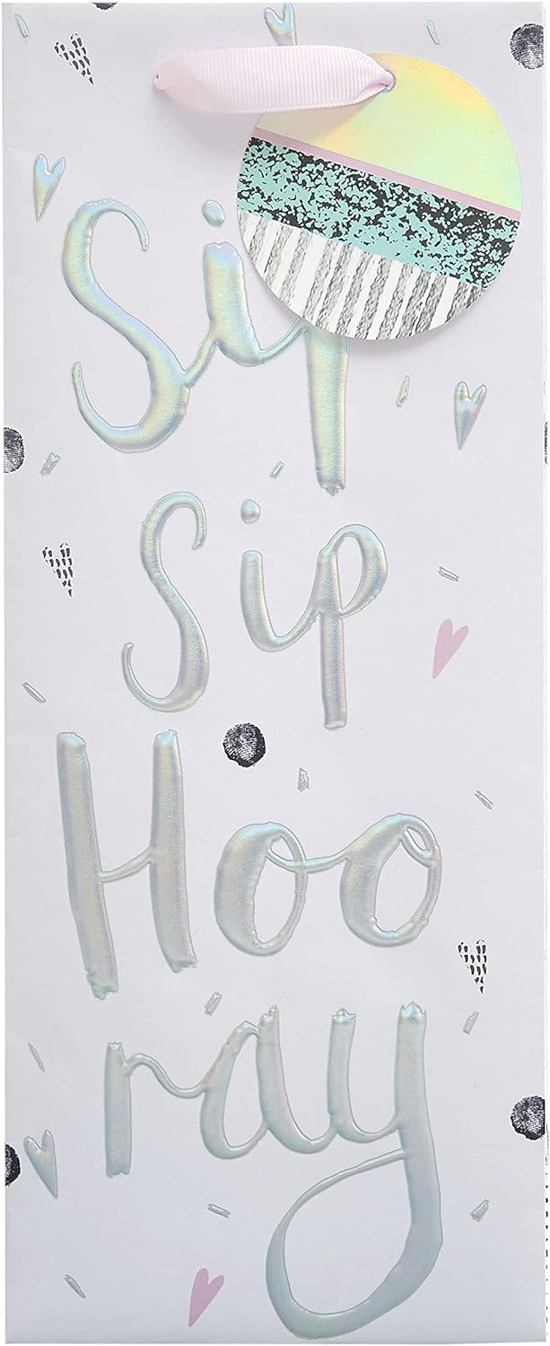 Love Heart Design Bottle Bag with Tag