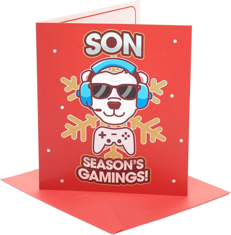 Seasons Gamings Design Son Christmas Card