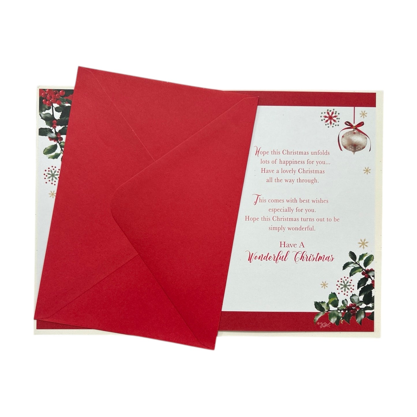 To a Special Mam Holly & Ornaments Christmas Card