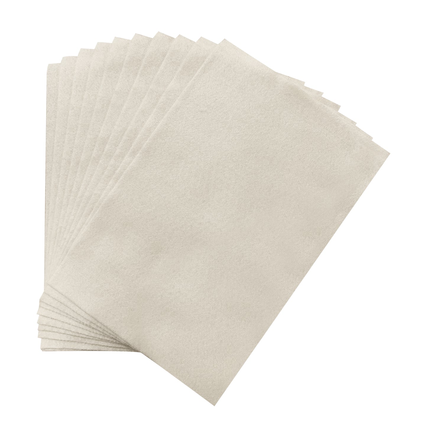 Pack of 50 A4 Ivory Coloured Felt 180gsm Sheets