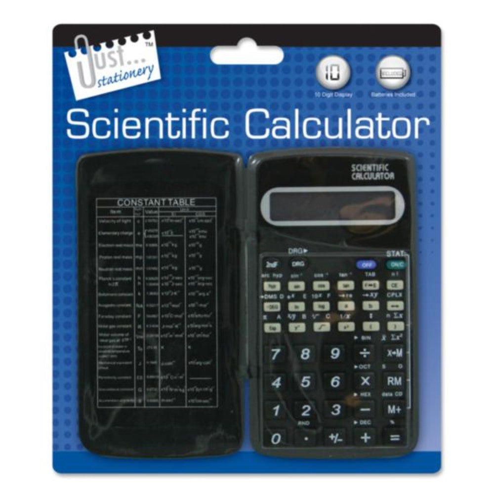 Just Stationery Scientific Calculator with Folding Cover