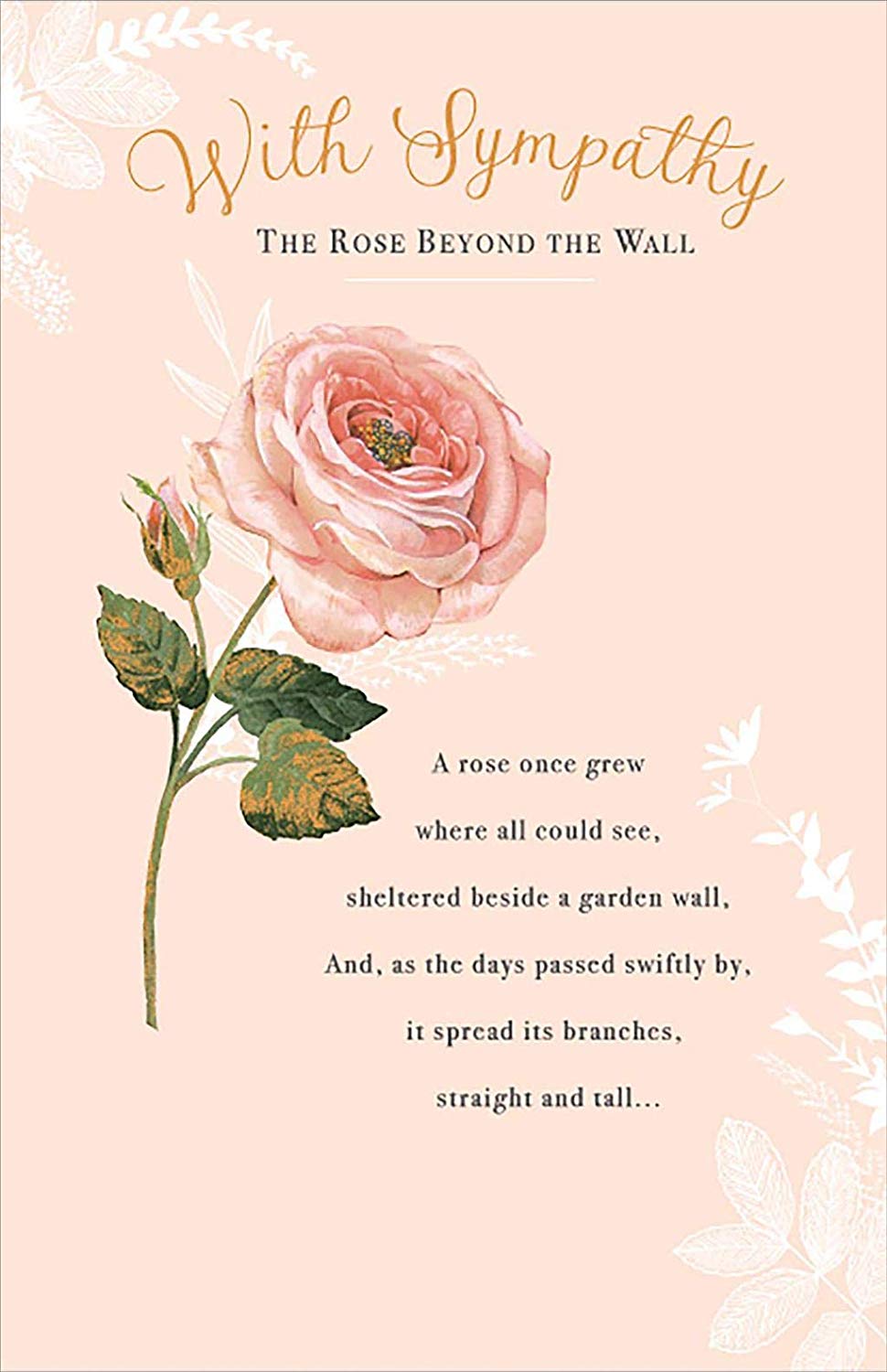 The Rose Beyond The Wall Sympathy Card Gibson
