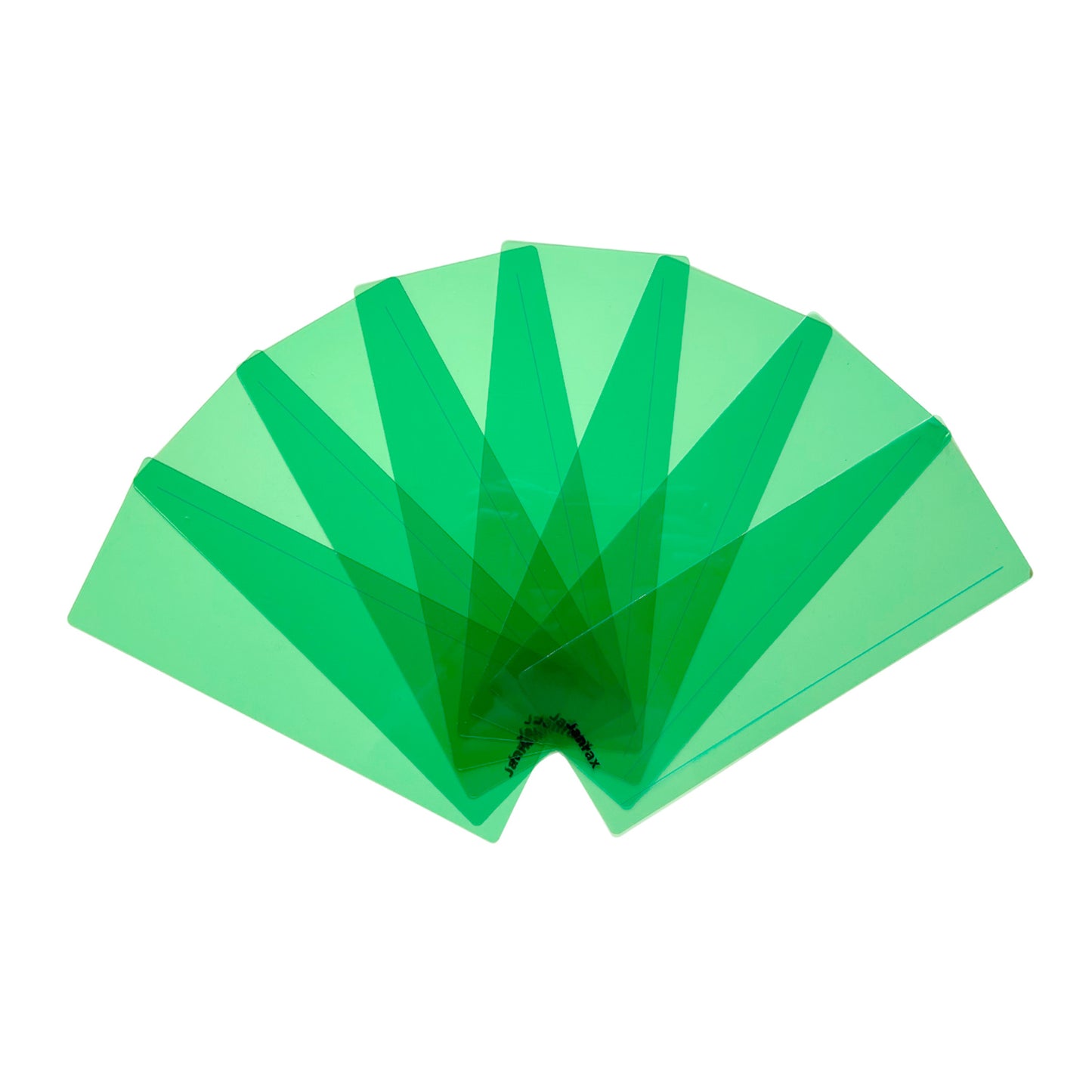Pack of 16 Green 210x80mm Dyslexia Overlay Reading Strips – PET Material, Rounded Corners