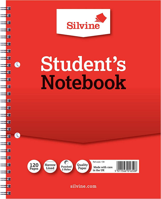 9"x7" Twin Wire Students Notebook (229 x 178mm)