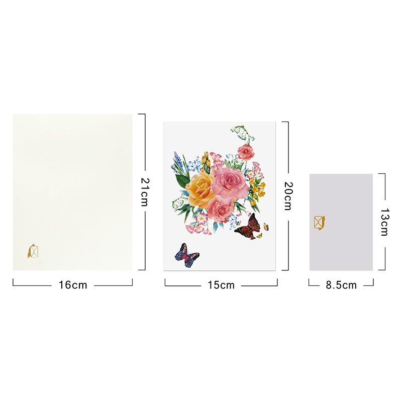 Wings of Joy Butterfly & Flower 3D Pop Up Greeting Card - Anniversary Mother's Valentine's Day
