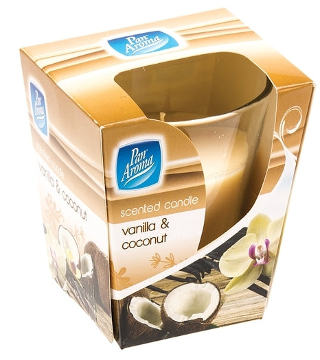 Vanilla Bean Scented Clear Glass Candle