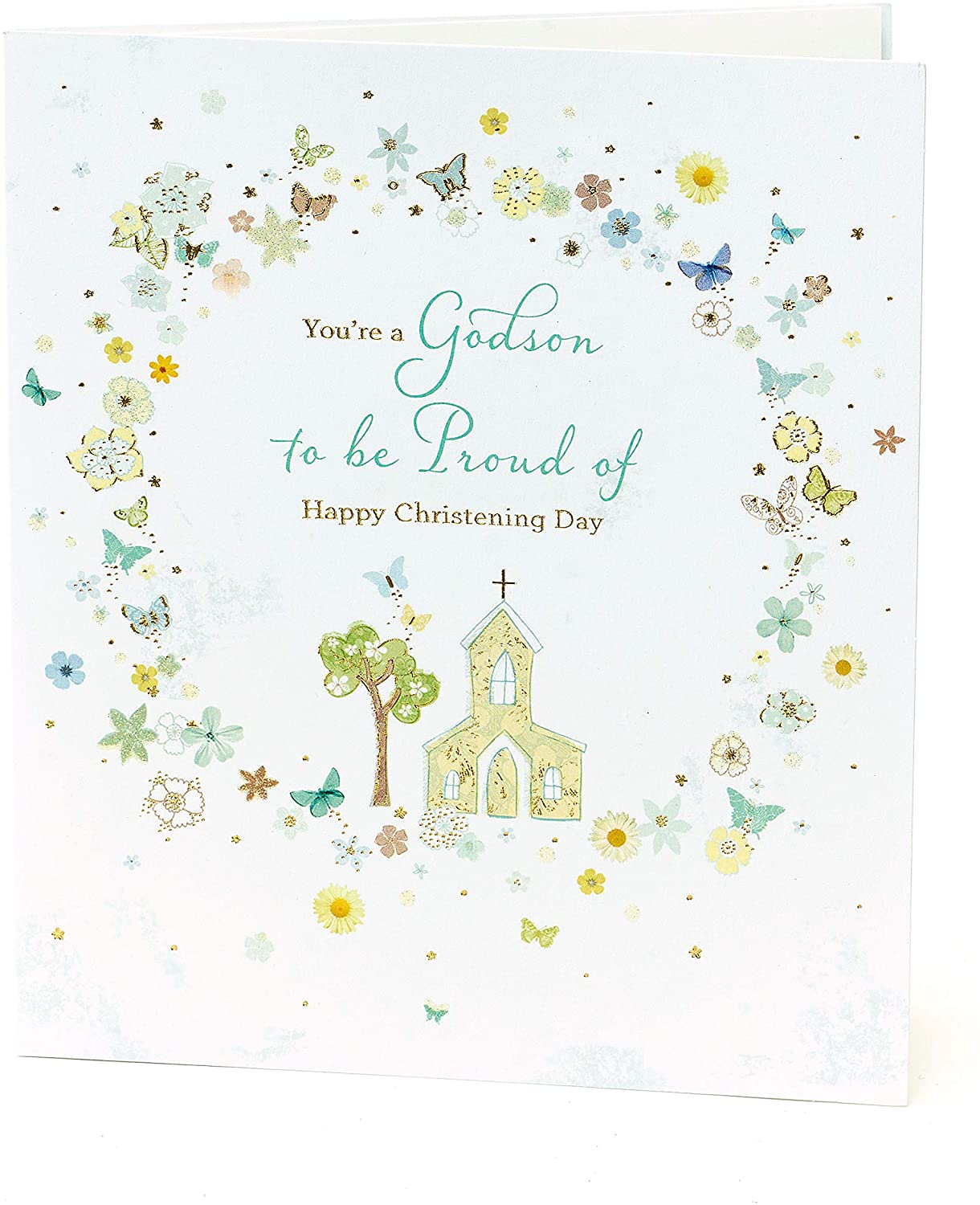 You're Godson To Be Proud Of Christening Day Card