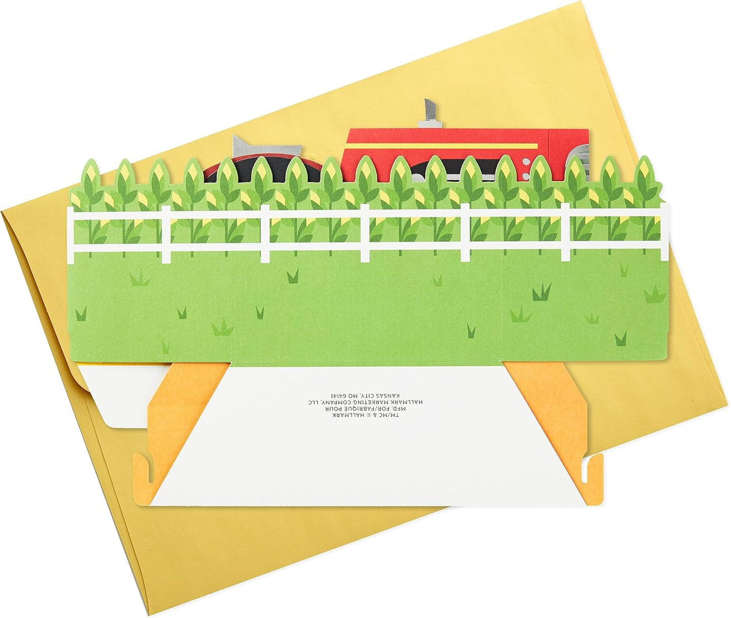 Red Tractor Pop Up Kids Birthday Card