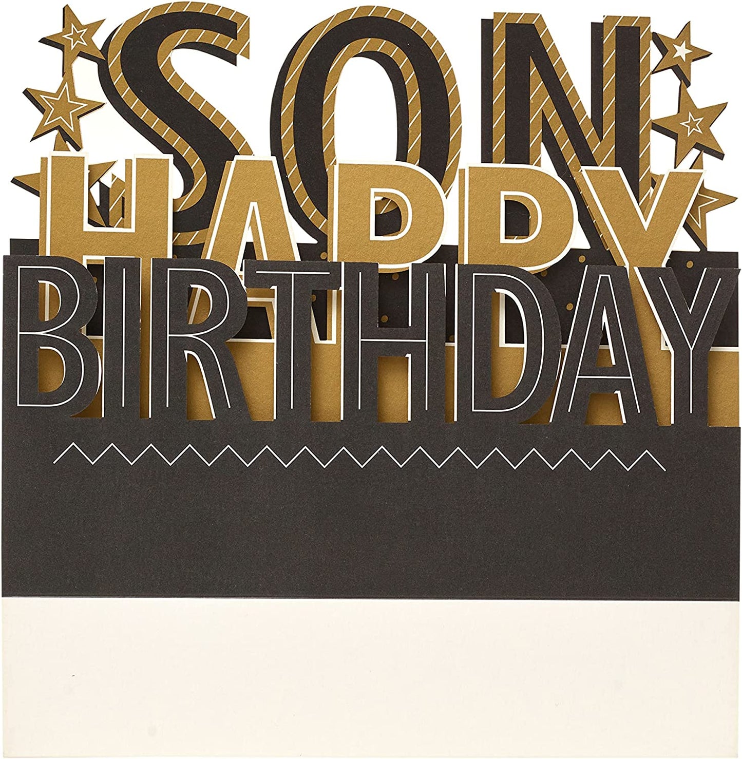Sweet Design with Pop-Up 3D Lettering Son Birthday Card