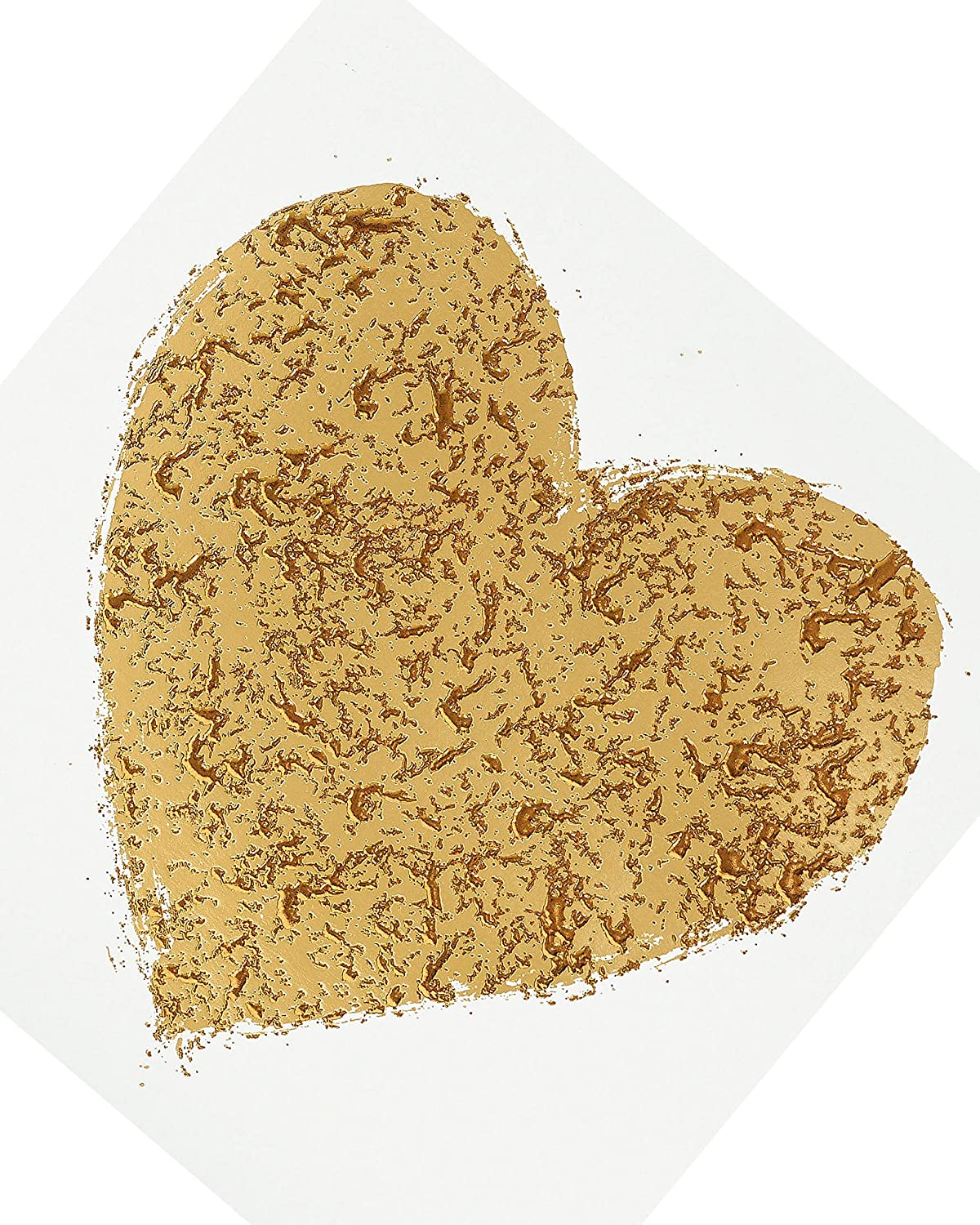 Golden Heart Stylish Blank Valentine's Day Card
