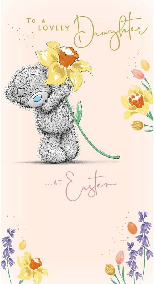 Bear Holding Daffodil Daughter Easter Card