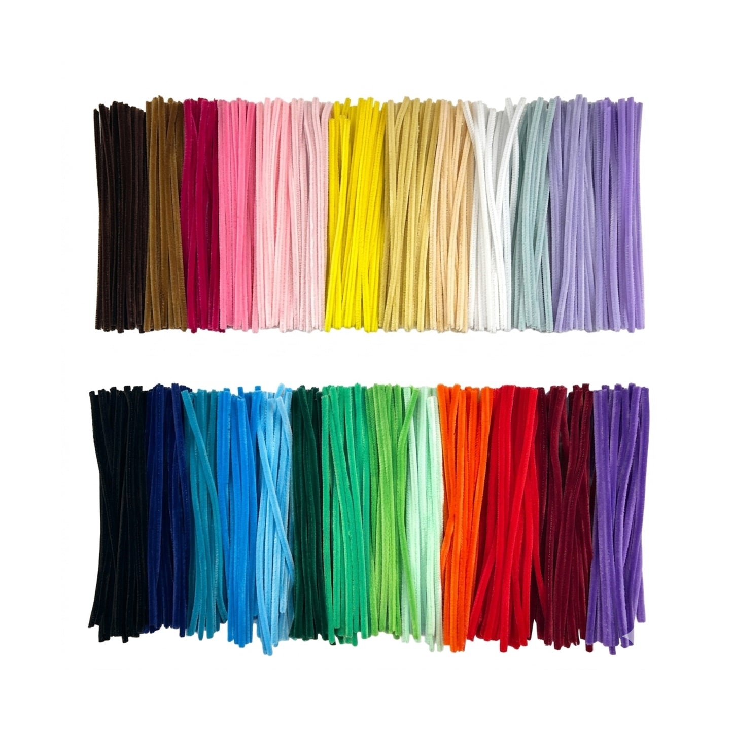 Pack of 500 Black Coloured Pipe Cleaners 30cm x 6mm Craft Chenille Stems